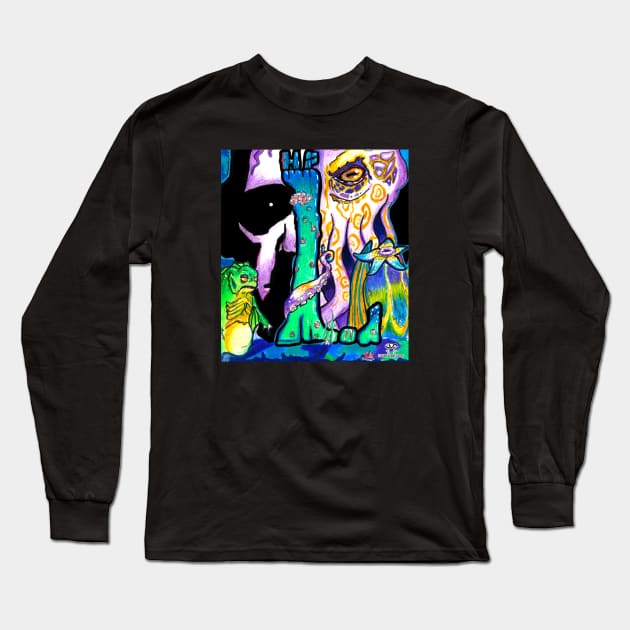 Lovecraft Illuminated Long Sleeve T-Shirt by santillanesarte